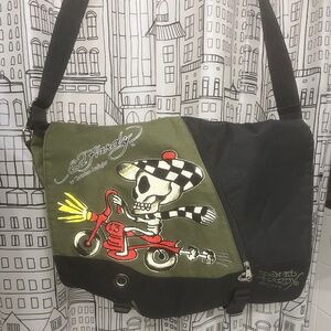 Vintage y2k ed hardy cross body bag